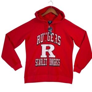 Rutgers Scarlet Knights Jacket Mens XL Red Full Zip NCAA College Champion Hoodie